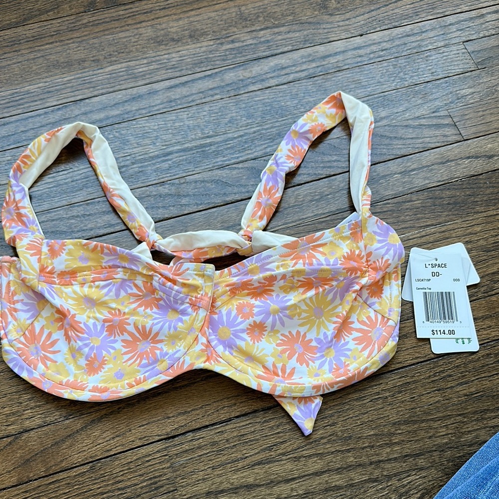L*Space Floral Bikini Top DD